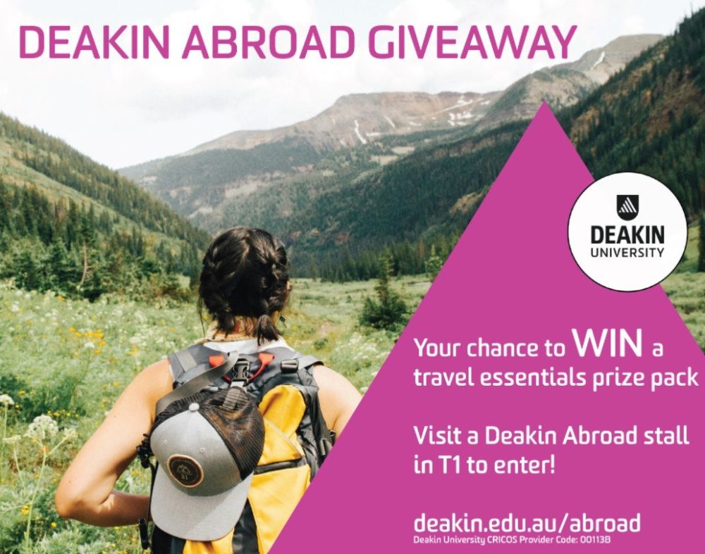 Deakin Abroad giveaway