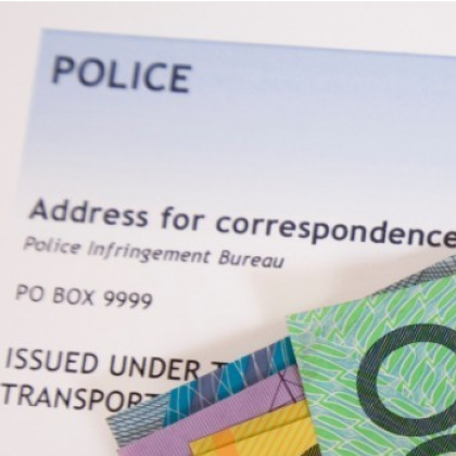 Infringement notice from police