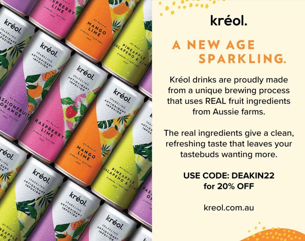 Partner Ad - Kreol showing their product rage - a new age sparkling