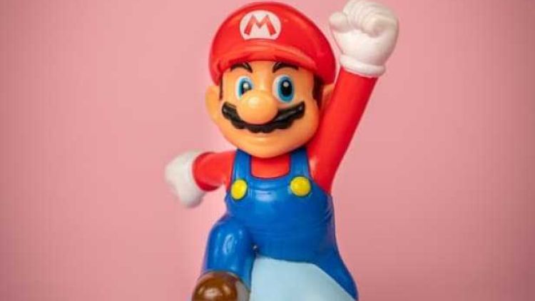 Mario kart character with one fist in the air